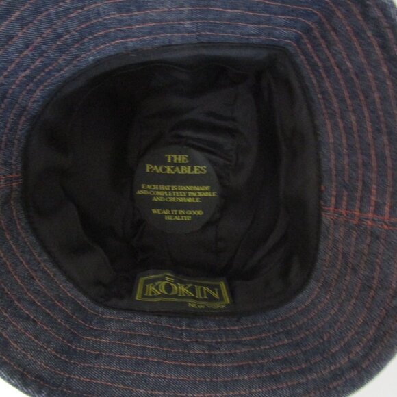 Denim Blue Bucket Brim Hat Packables New York Handmade - Picture 6 of 8